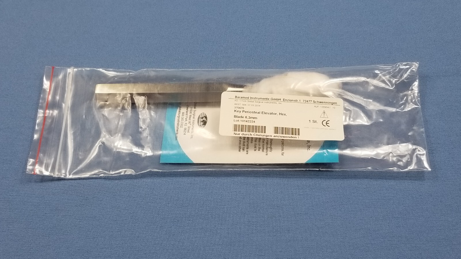 German Stainless Steel Key Periosteal Elevator 370670