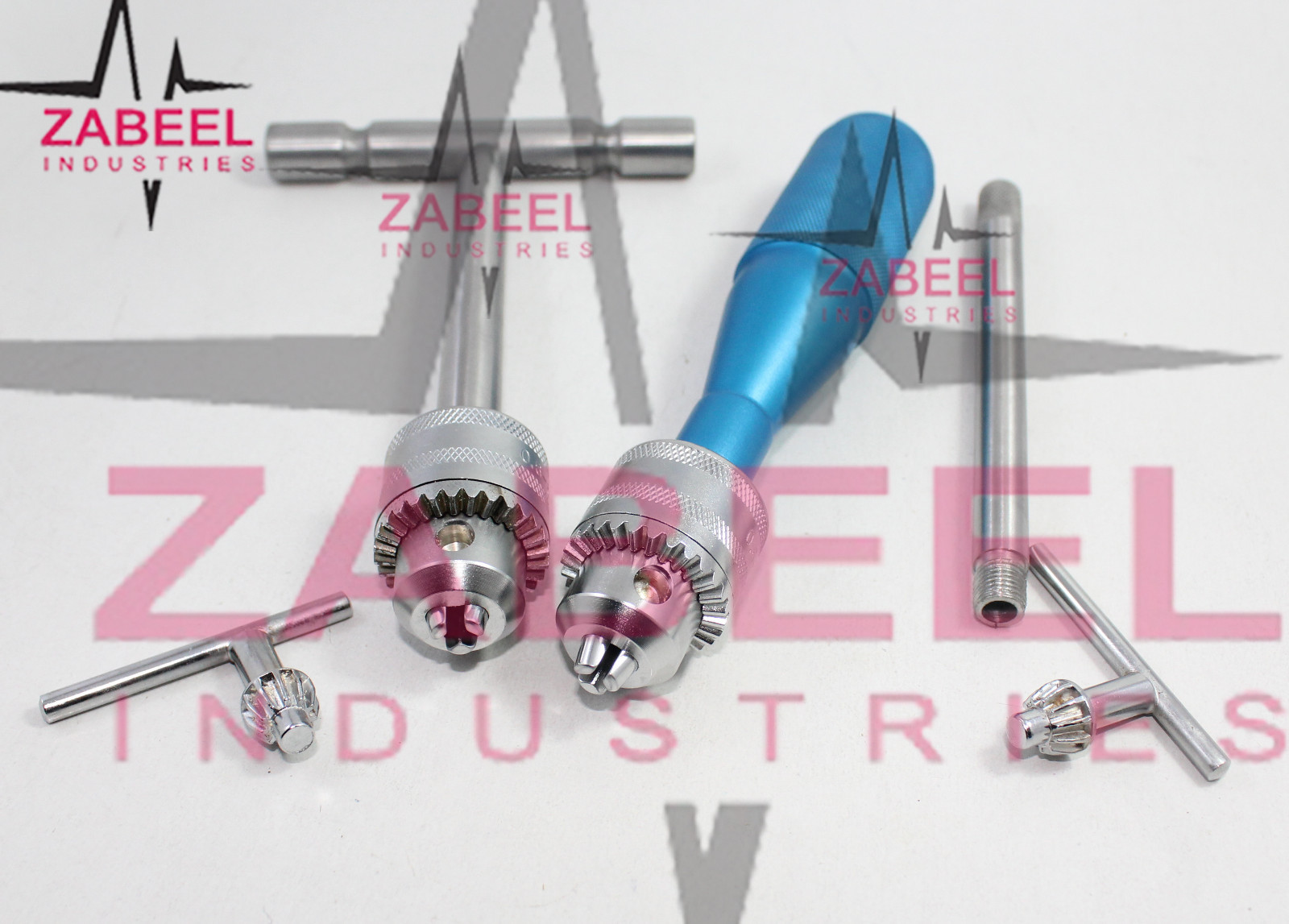 Hand Drill & T-Handle with Key 2 PCs Orthopedic & Veterinary Instruments Zabeel