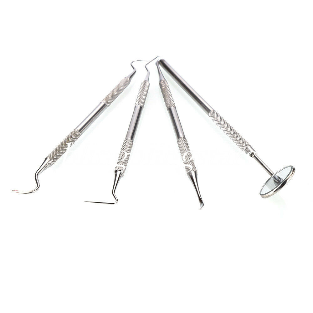 4 Pcs Teeth Cleaning Dental Hygiene Kit Tools Set Surgical Pick Remover Tarter I