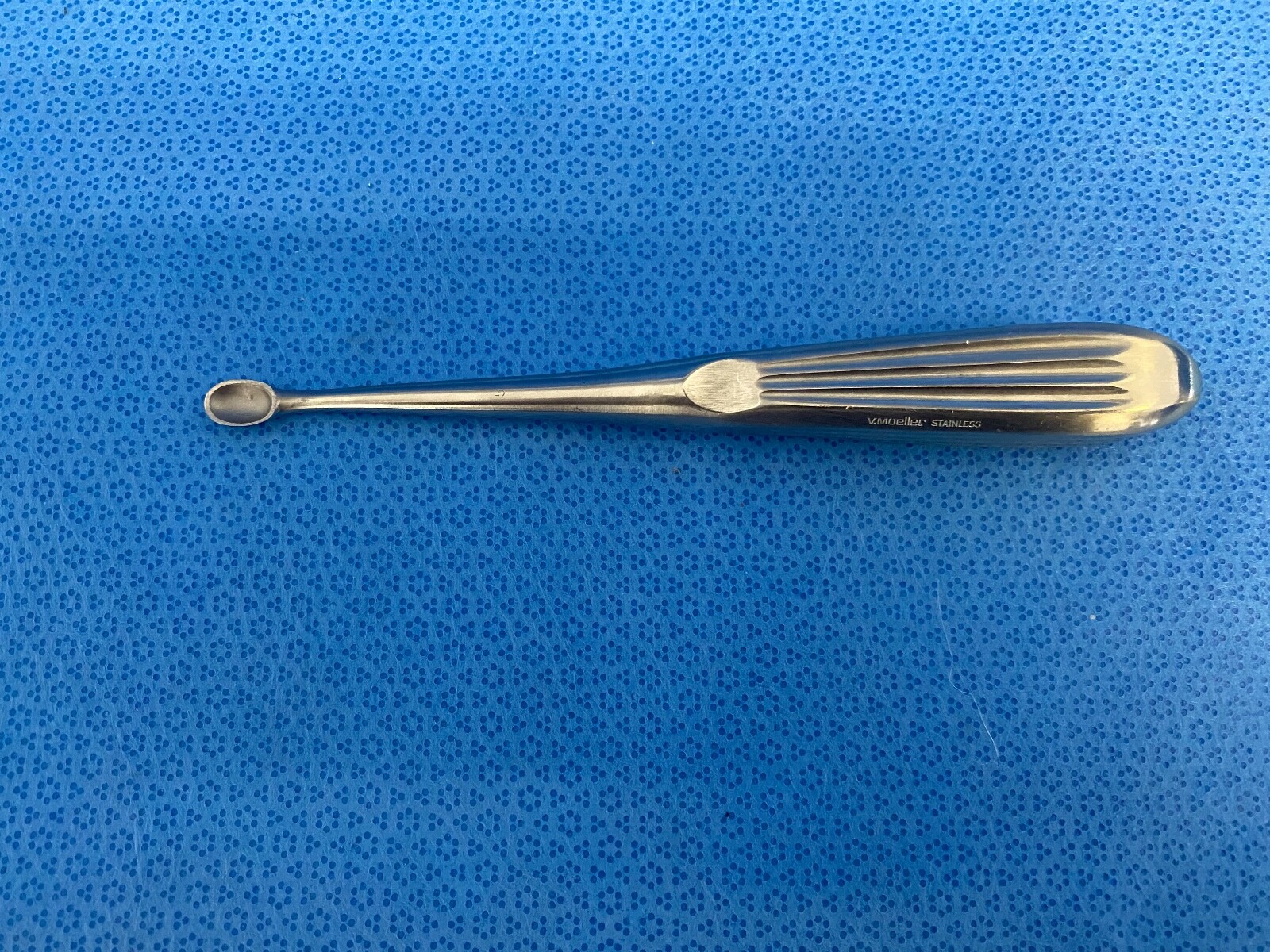 V. Mueller VM-6172 Brun Curette, Oval Cup 6 3/4” Straight Cup Size #5