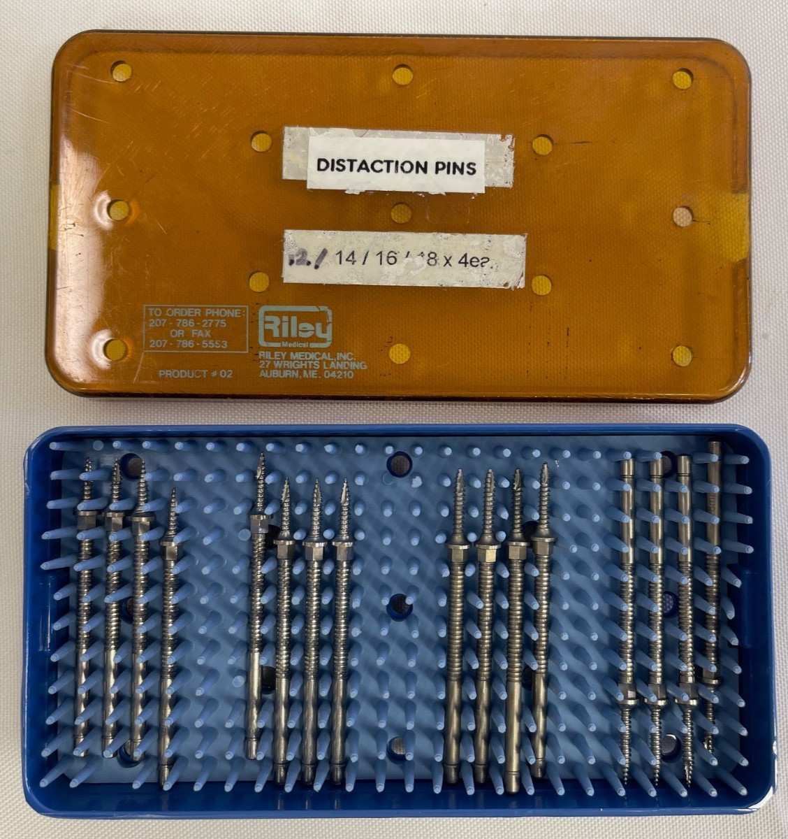 16 Piece SSI Ultra Distraction Pin Set w/ Case 12mm 14mm 16mm 18mm Self Drilling