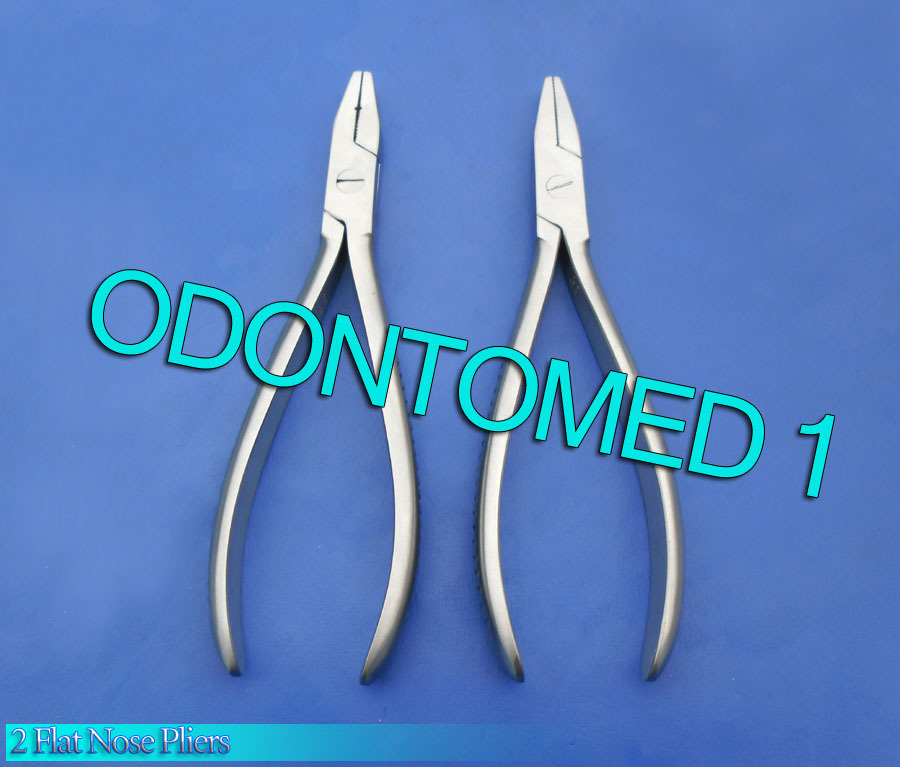 2 Different Flat Nose Pliers Surgical Orthopedic Instruments