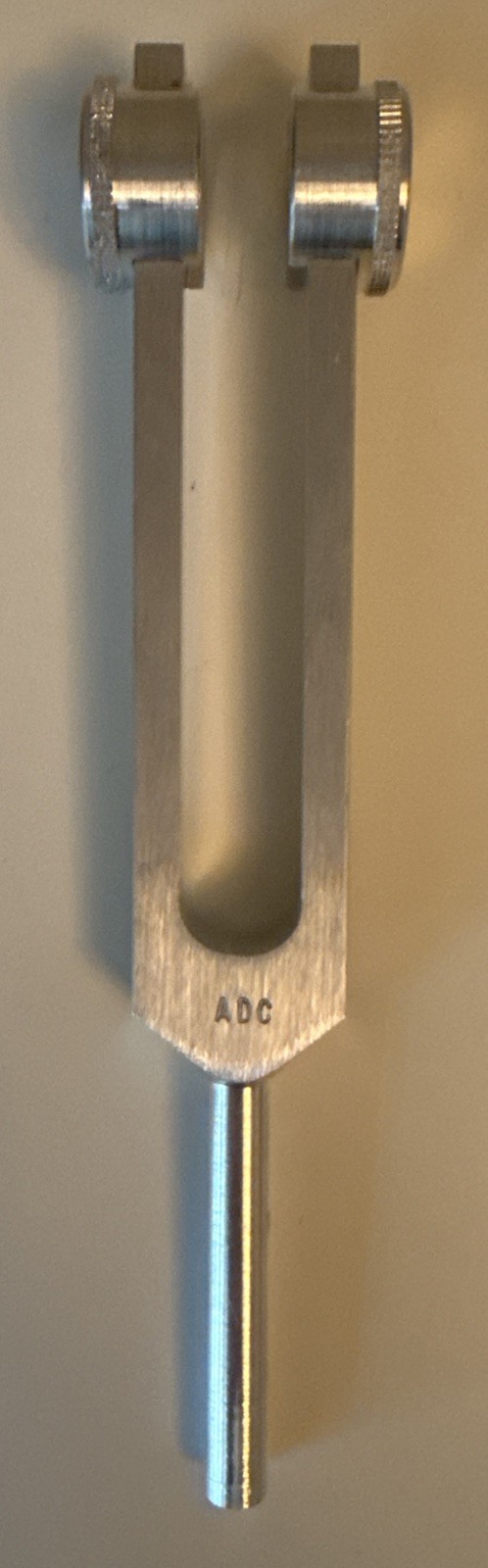ADC Tuning Fork C 128 Hz Satin Aluminium