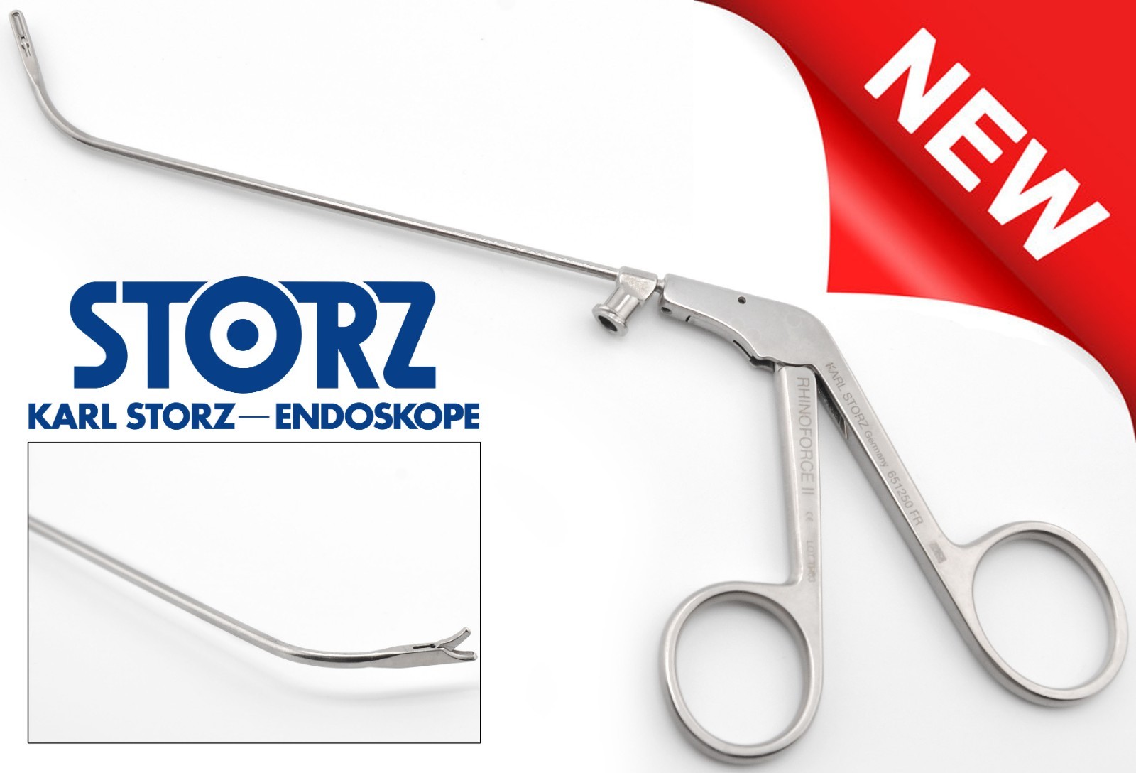 KARL STORZ 651250FR Rhinoforce II KUHN 60° Sinus Punch Right Side 1x3mm Bite 6″