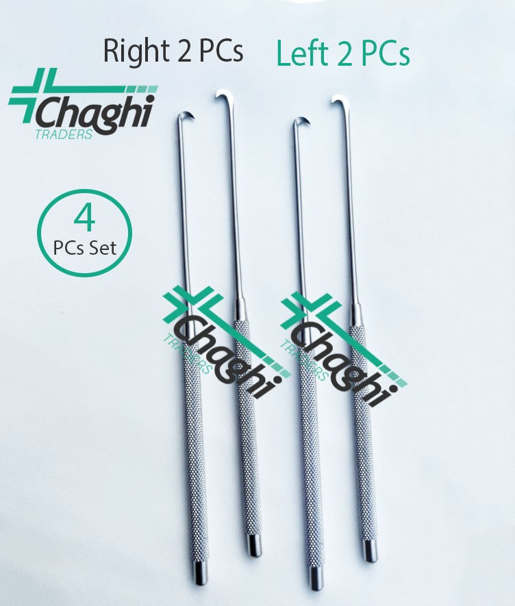 Arthroscopy Hook Knife 3 mm Right&Left 4 PCs Set Steel Arthroscopic instruments