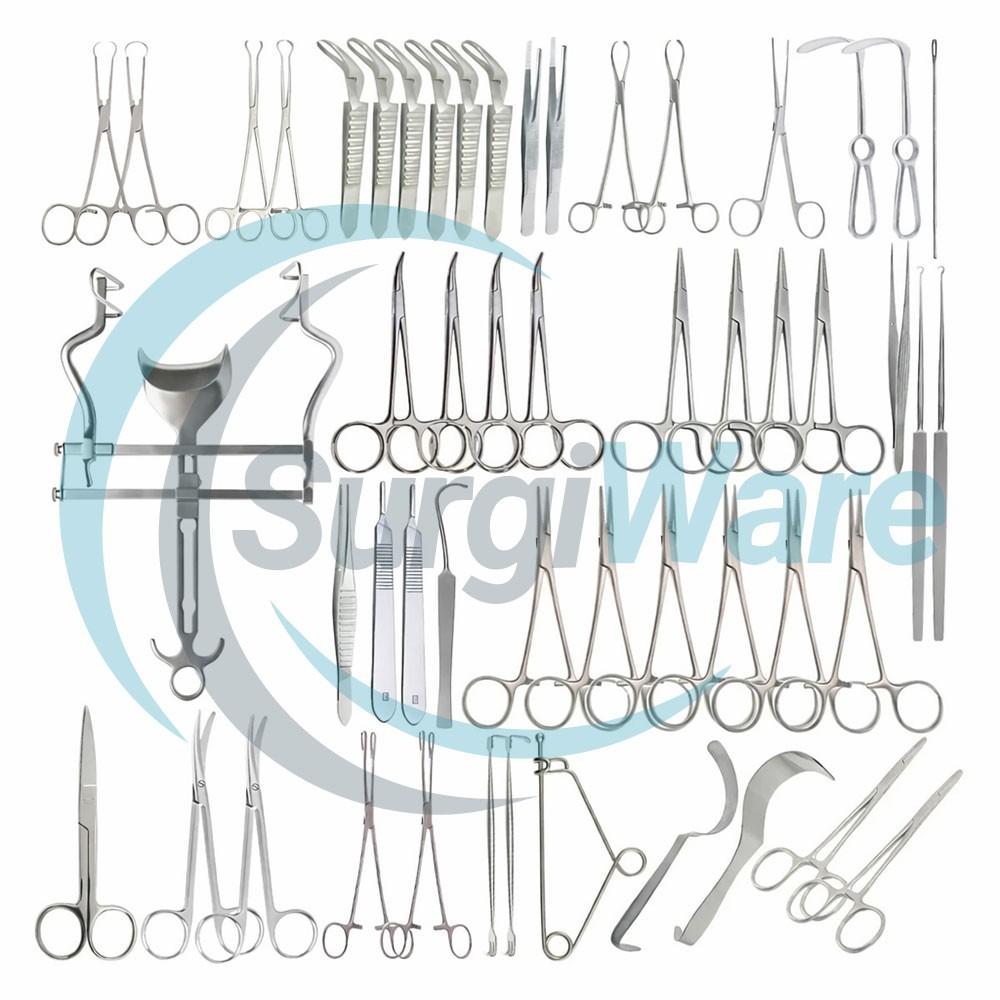 Laparotomy Set of 57 Pcs in the Abdomen Surgery Set Surgical Instruments