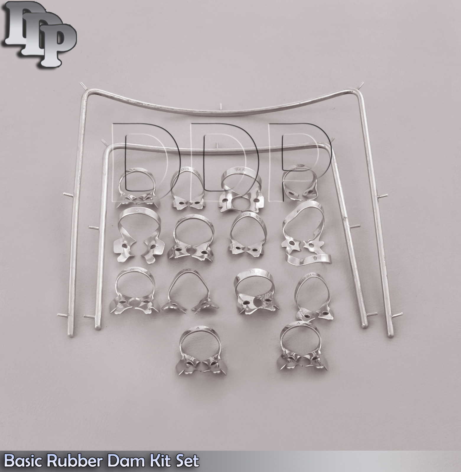 Basic Rubber Dam Kit 16 Pieces Set Dental Surgical Instruments