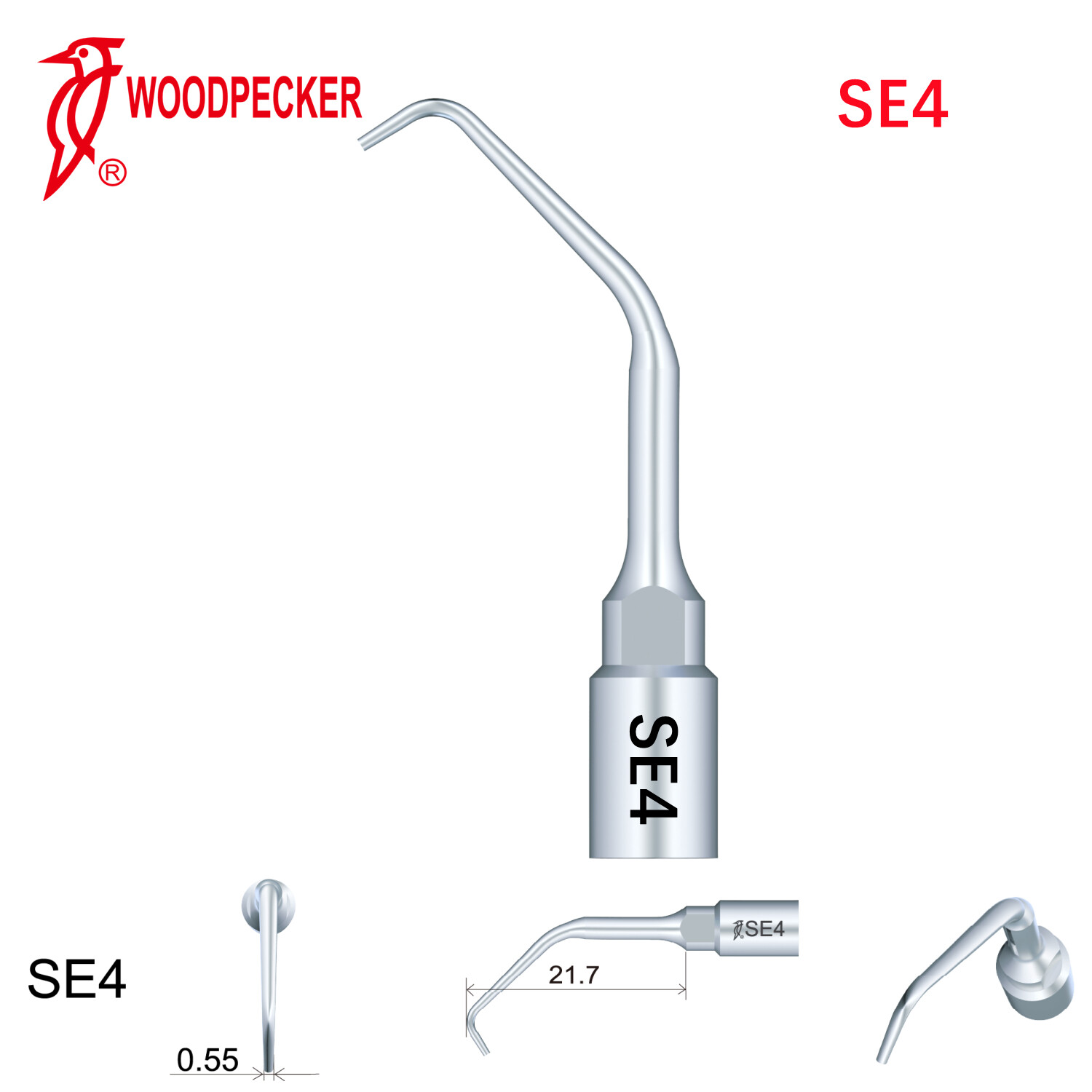 Woodpecker Piezo Endodontics Surgery Tips SE4 for Surgic Smart & AI Surgery