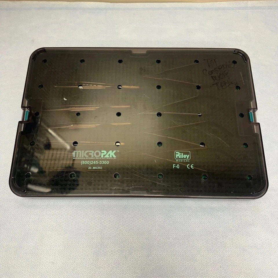 11 Piece Codman ASSI Micro Instrument Tray w/ Sterilization Case