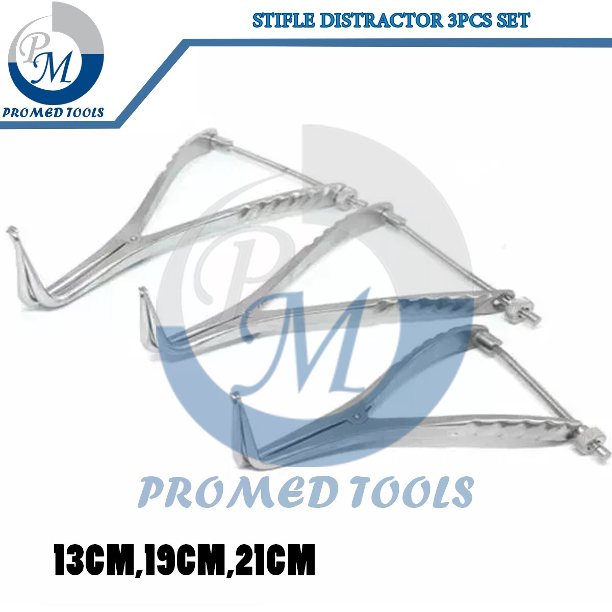 Set of 3 Stifle Distractor with Spinlock 13cm,19cm,21cm orthopedic Instruments