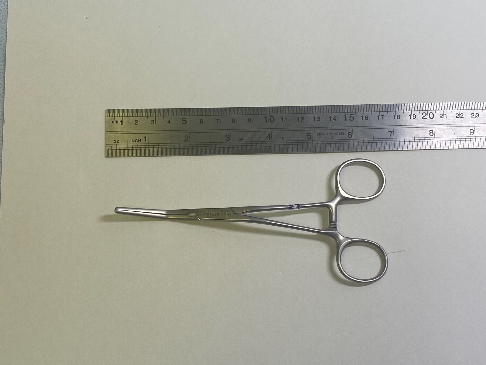 Aesculap FB567R DeBakey Clamp Tangential Occlusion Clamp, curved