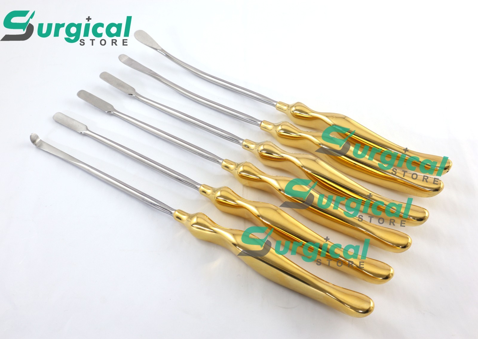 Face Lift Brow lift Dissectors & Elevator Plastic surgery instrument 6 PCs Set S