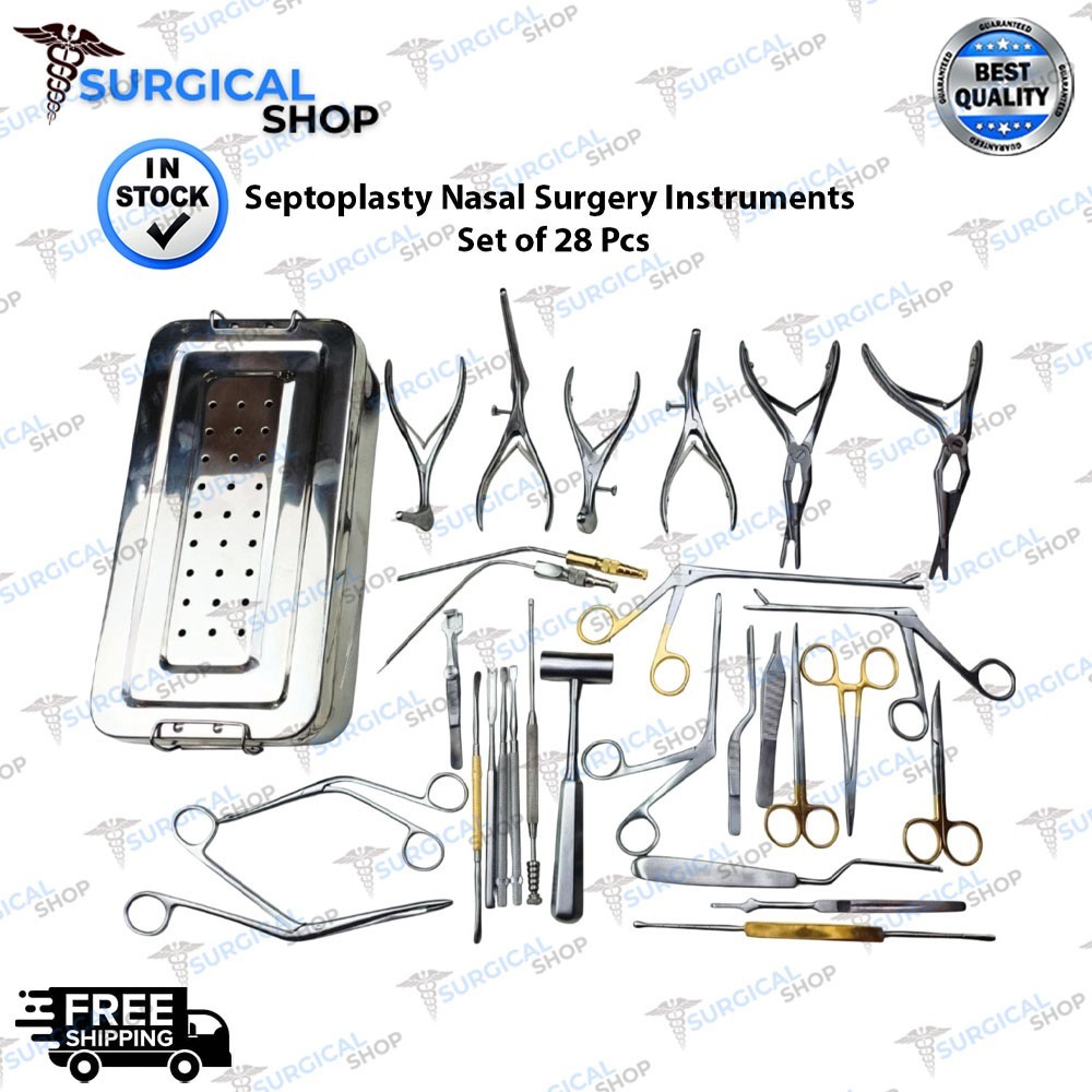 Septoplasty Instruments Set of 28 Pcs – Nasal Surgery Tool Set A+ German Quality