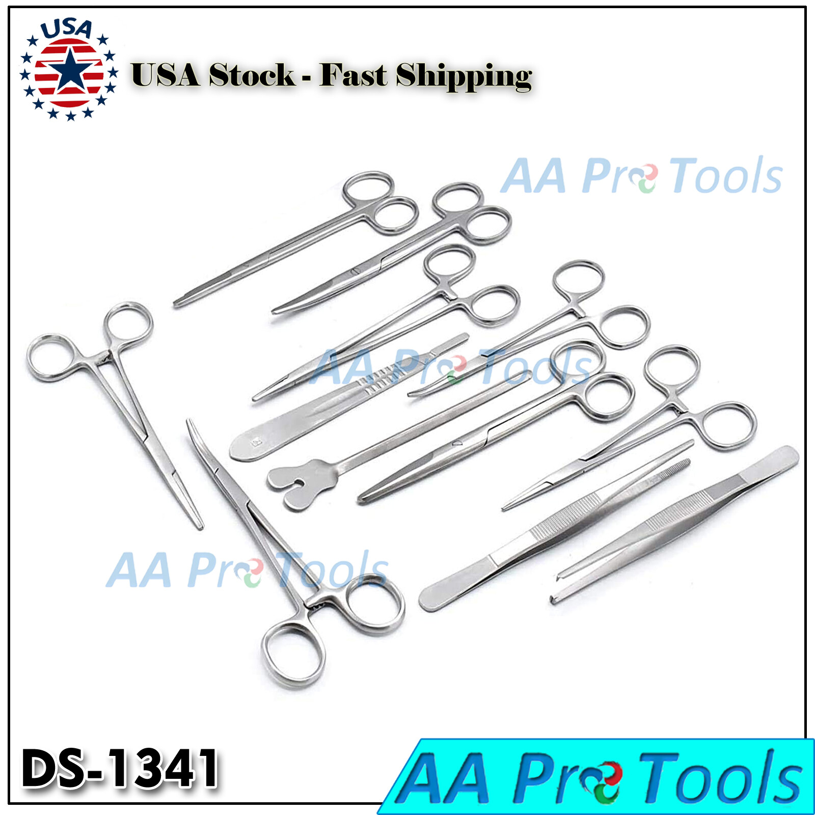 Set of 12 Pieces Basic Minor Surgery Kit Surgical Instruments DS-1341