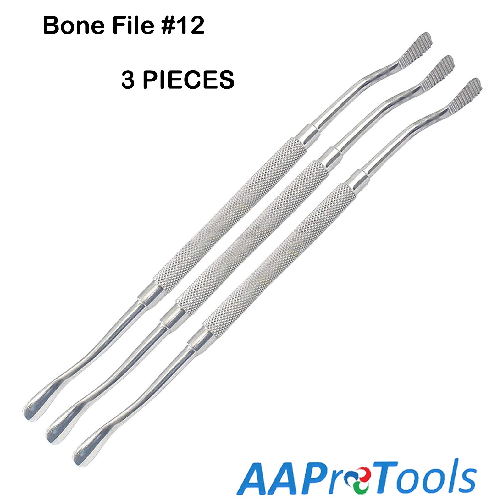 AAPRO 3 Bone File #12 Surgical Dental Dentist Medica Instruments