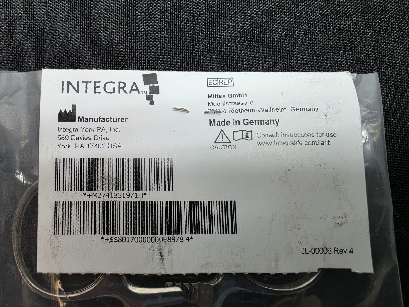 Jarit Integra 135-197 Adair Breast Clamp 7-1/4 Stainless