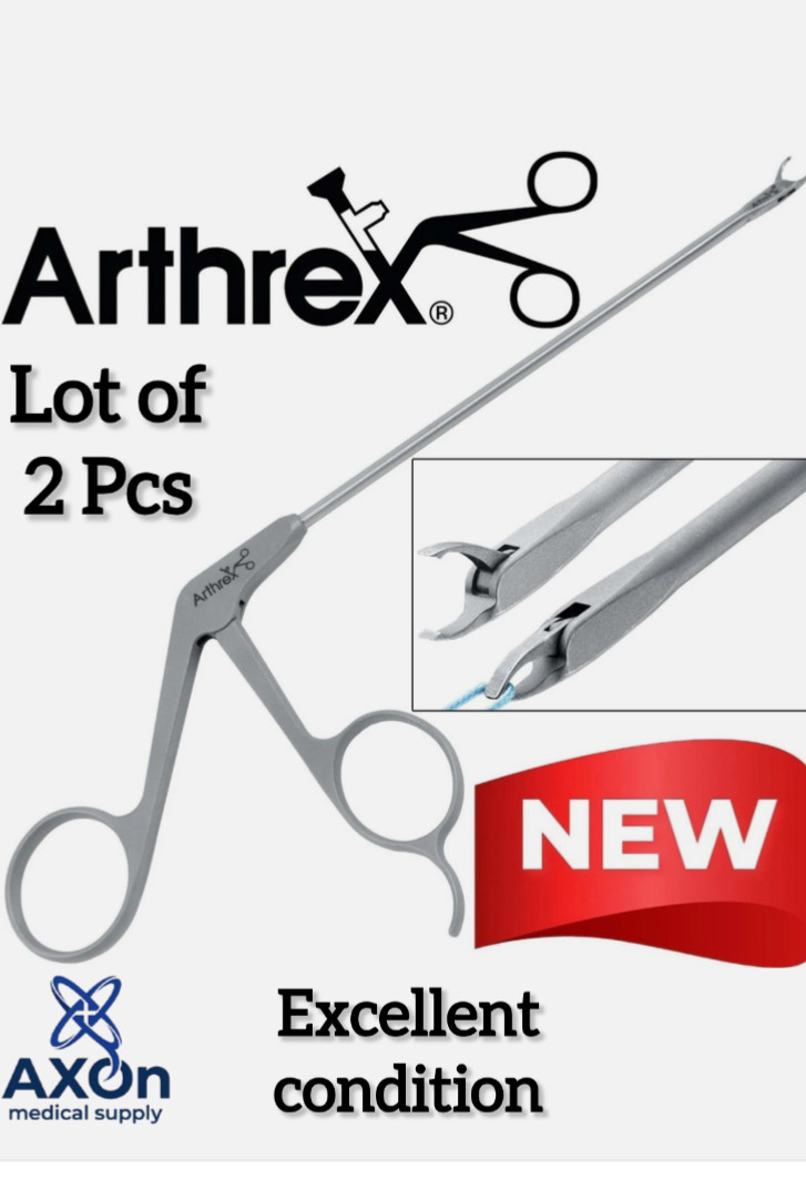 2 Pcs Arthrex AR-12540 Suture Retriever, 3.4mm, Straight Shaft OEM Tool