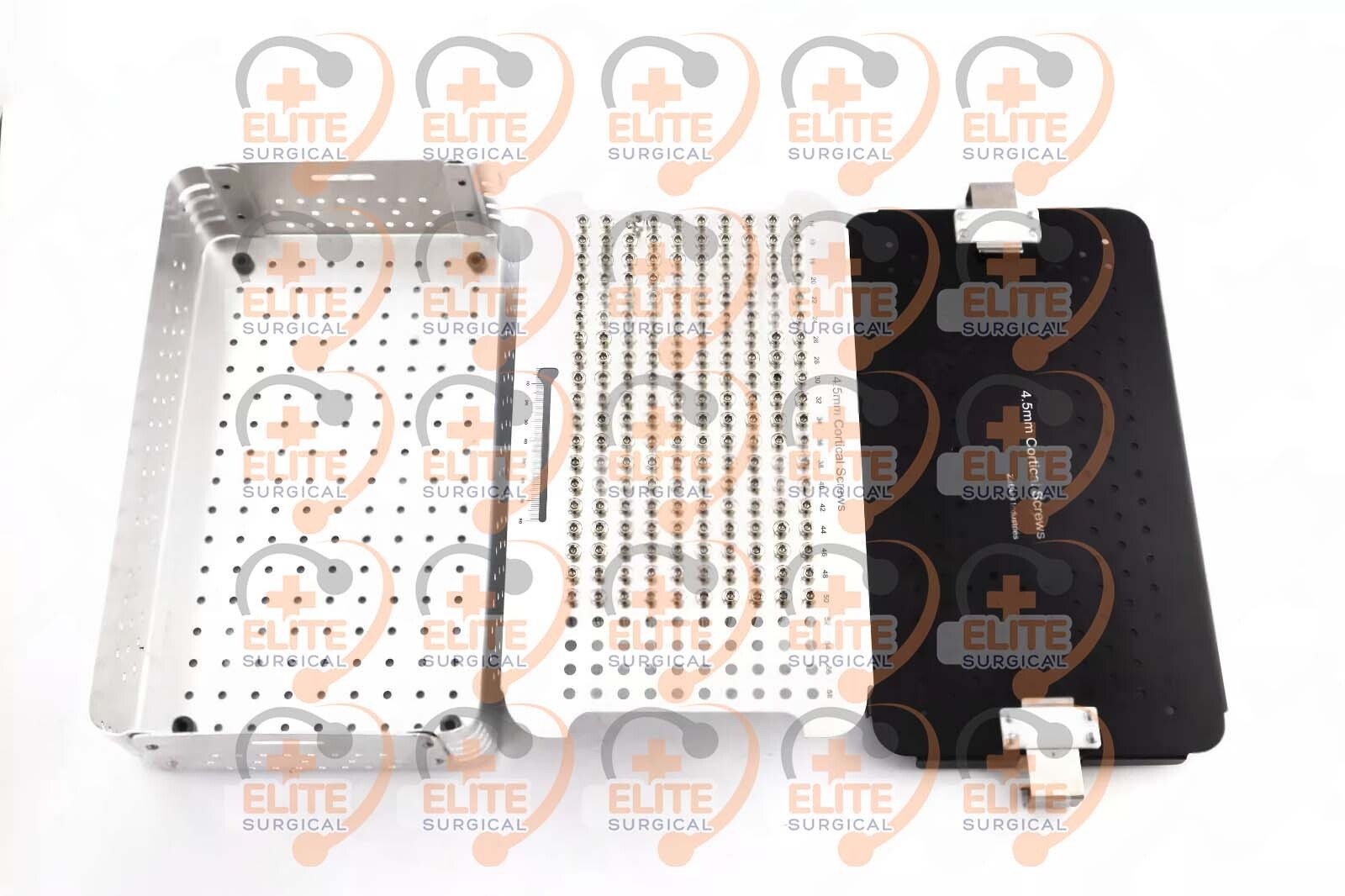 4.5mm Cortical Screws Box With Cortical Screws, Rack Sterilization Case