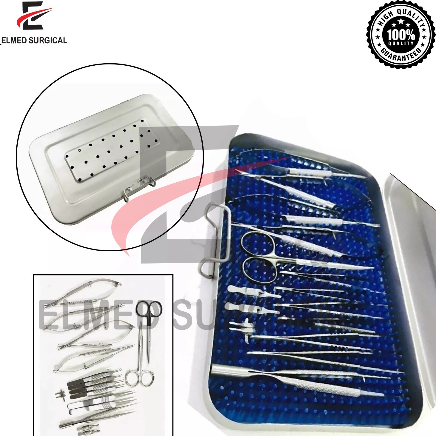 Hand Surgery Basic Set of Micro Surgical Instruments With case