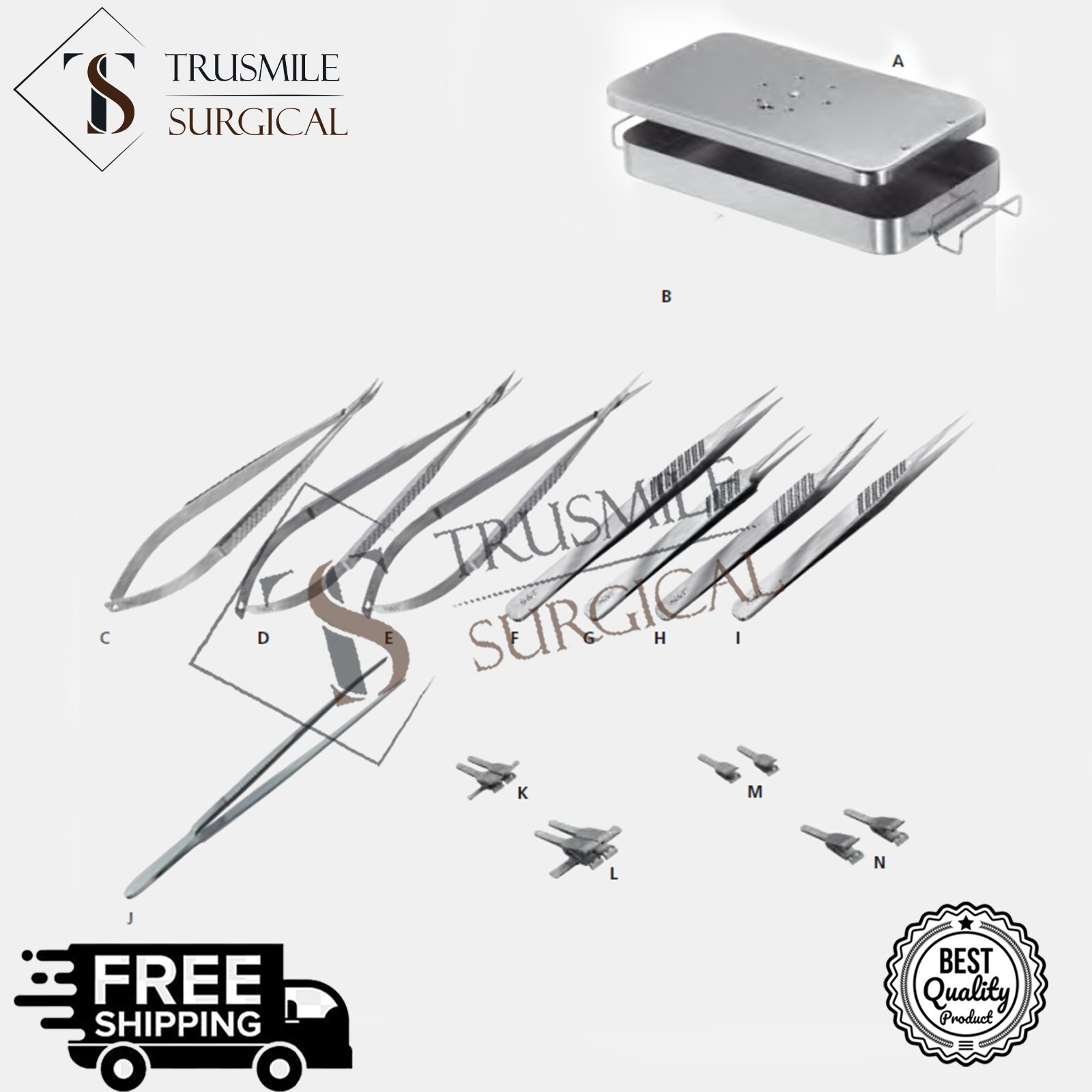 Premium Hand Surgery Basic Set Flat Handle Micro Surgery Surgical instruments