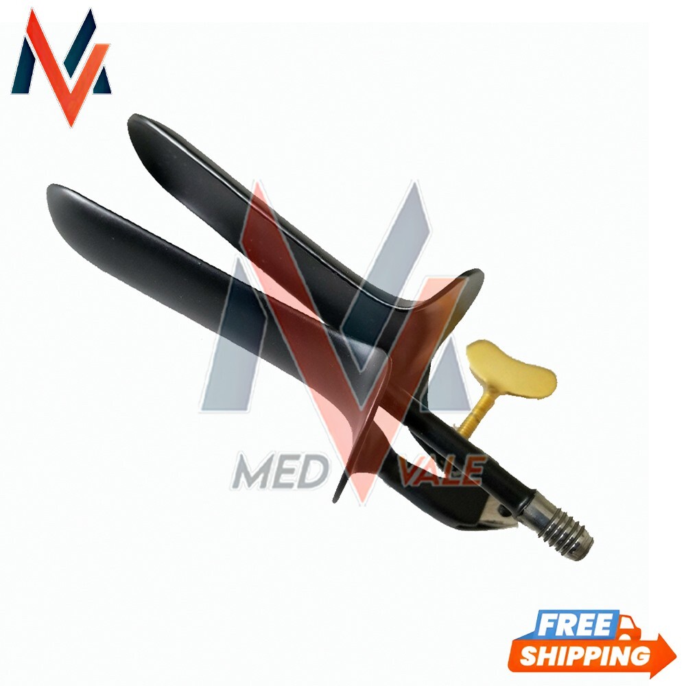 Collin Vaginal Speculum Large Black+Gold Coated Surgical Instruments 3Pcs A+