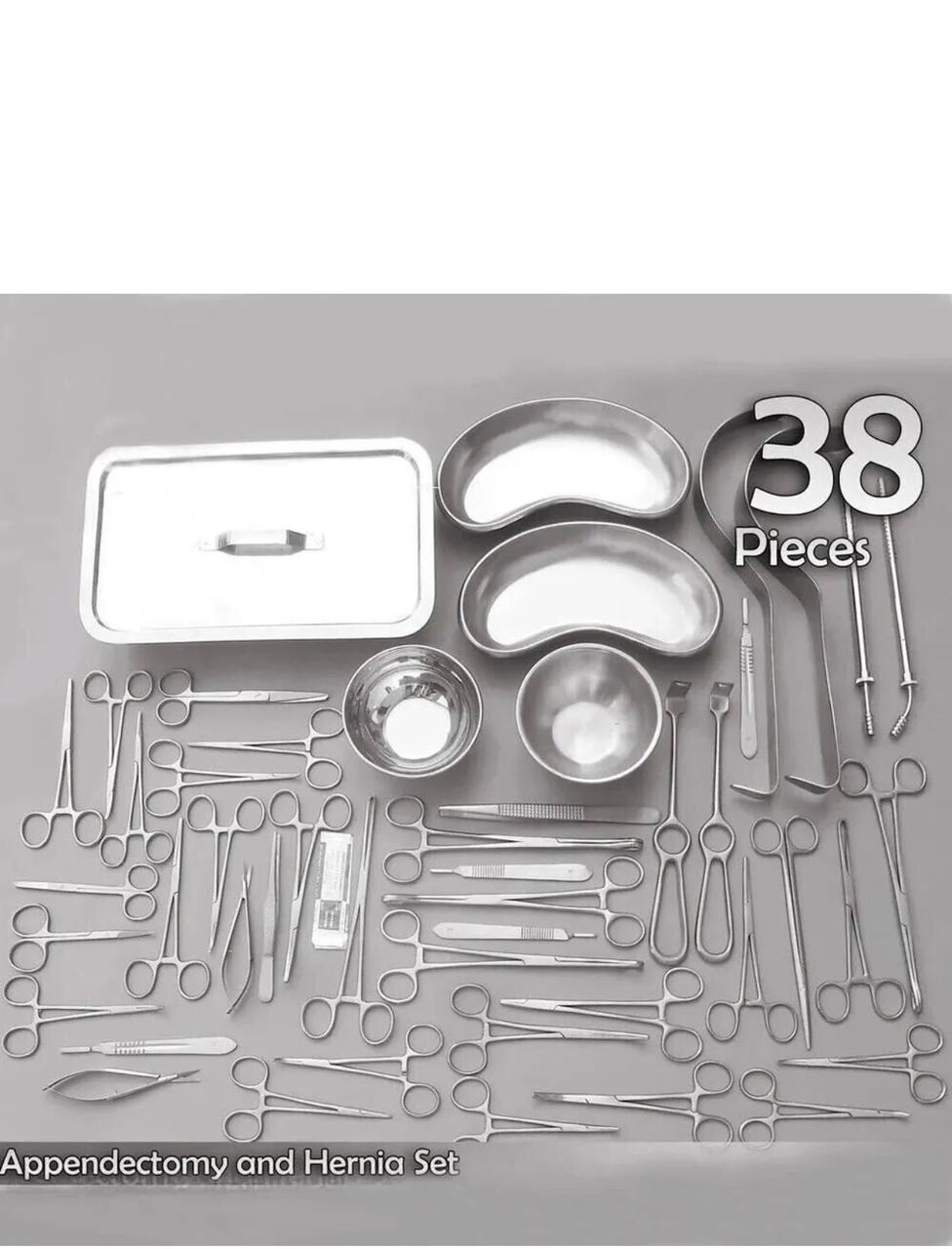 38 Piece Appendectomy and Hernia Set General Surgery Medical Instruments