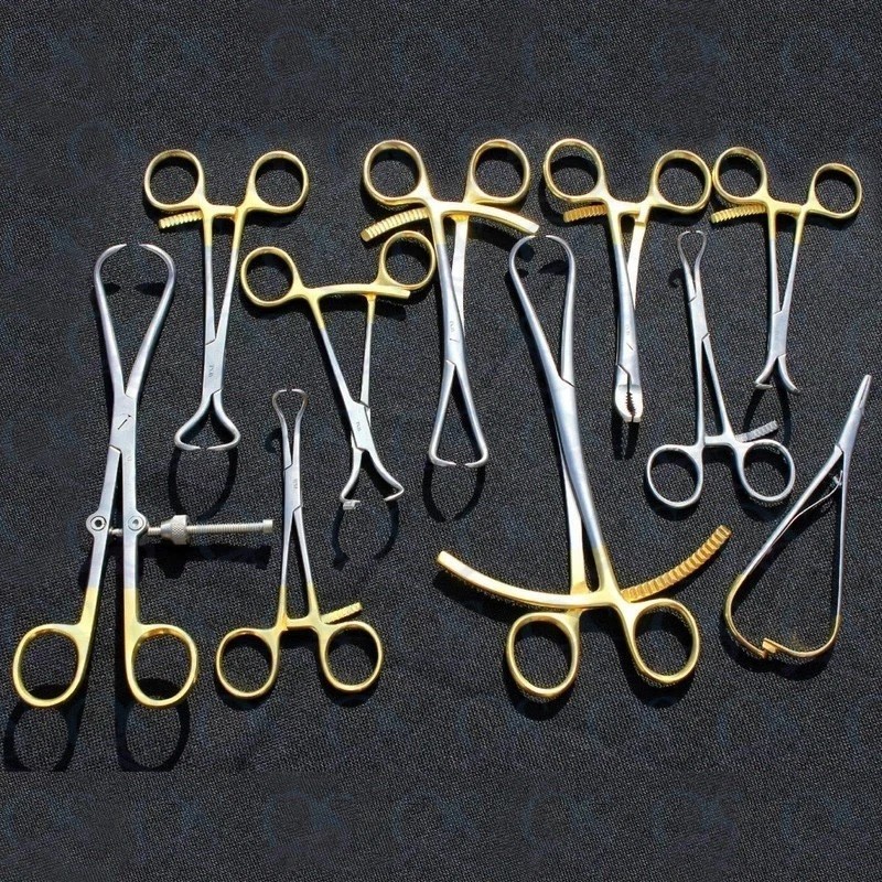 Bone Reduction Holding Forceps Gold Surgical Instruments Orthopedics 10 PCS