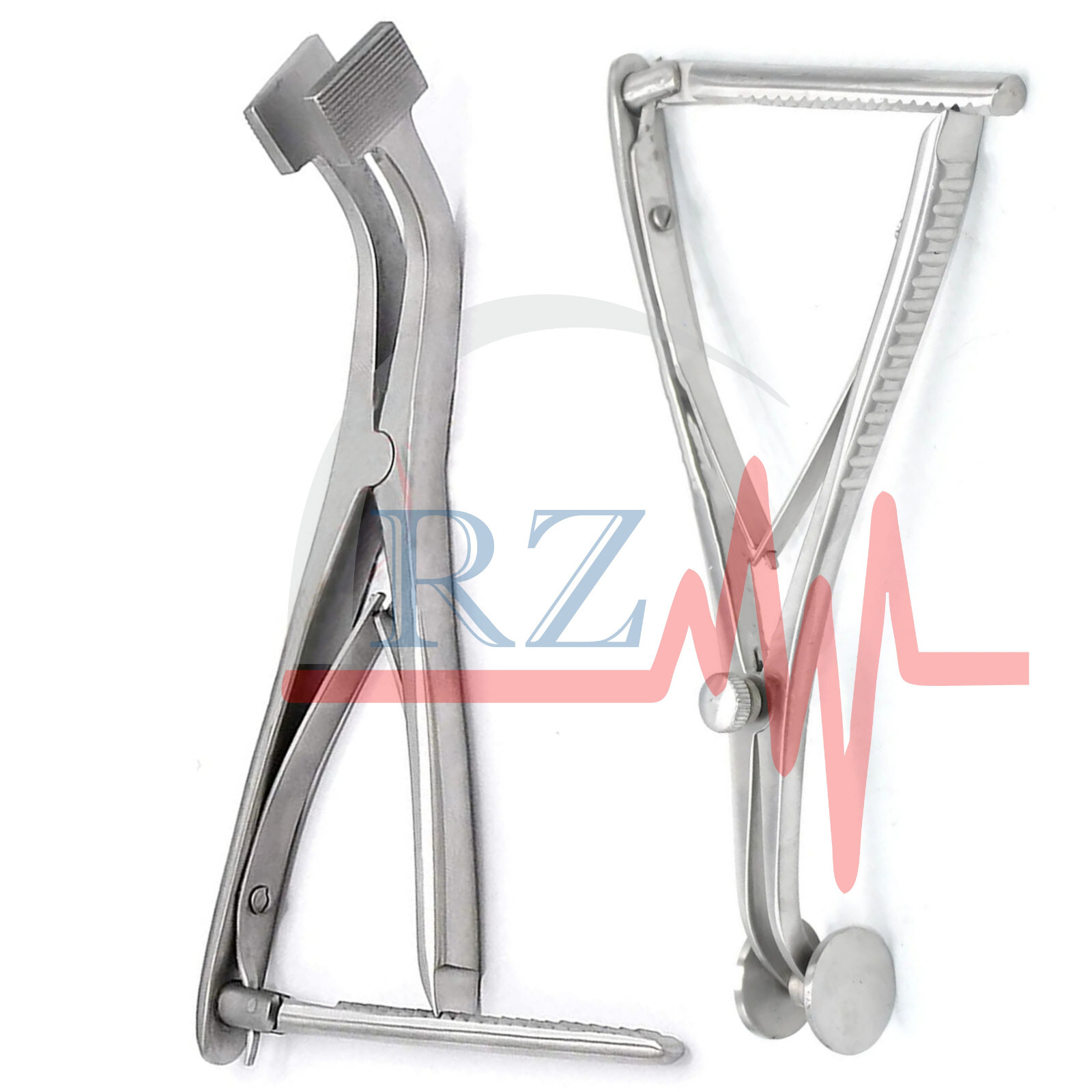 2 PIECES FEMORAL TIBIAL & LOMBARDI FEMORAL TIBIAL SPREADERS 7” ORTHOPEDIC NEURO
