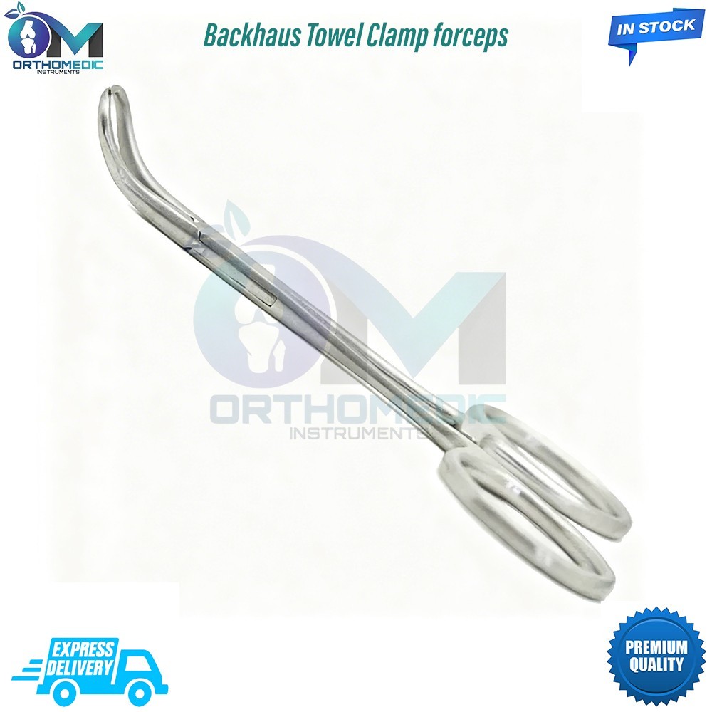 5 Pcs Veterinary Backhaus Towel Clamp forceps 15 cm Premium Instruments