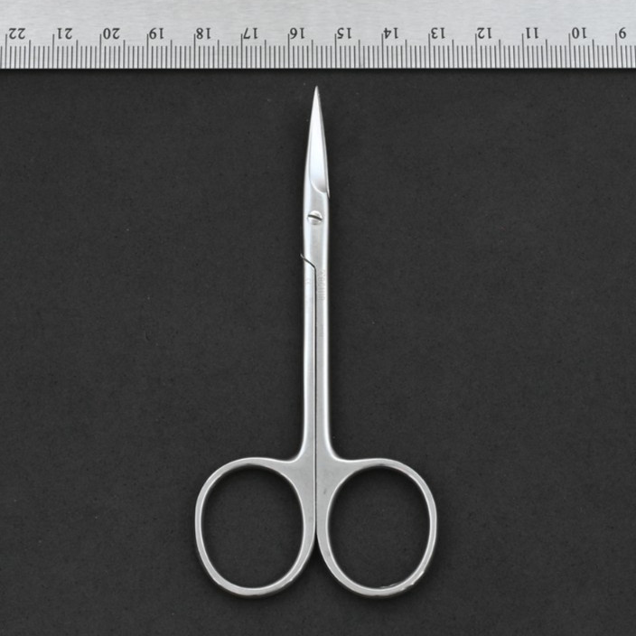 Aesculap BC111R Iris Scissors Curved S/S Tips Round Handle 4¼ in