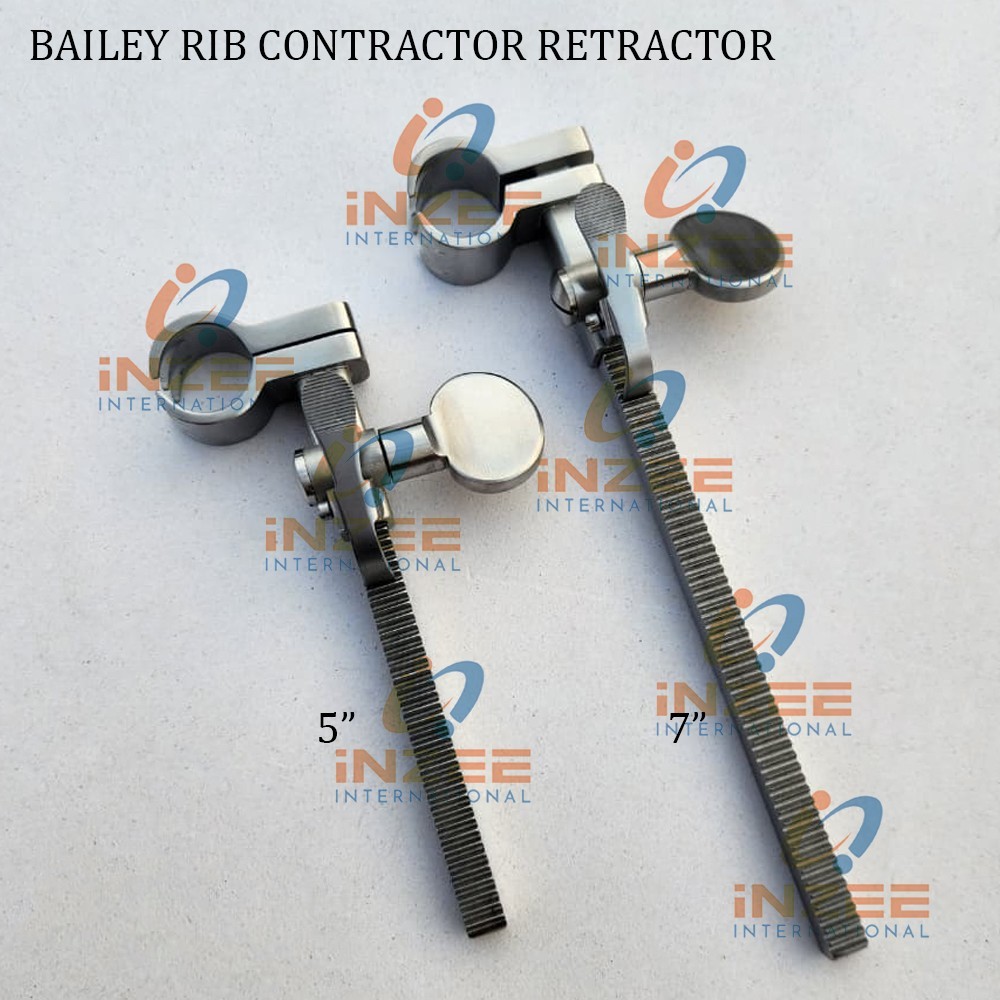 Bailey Rib Contractor 5 & 7 Inch 2 PCs Set Retractor Cardiac Thoracic Instrument