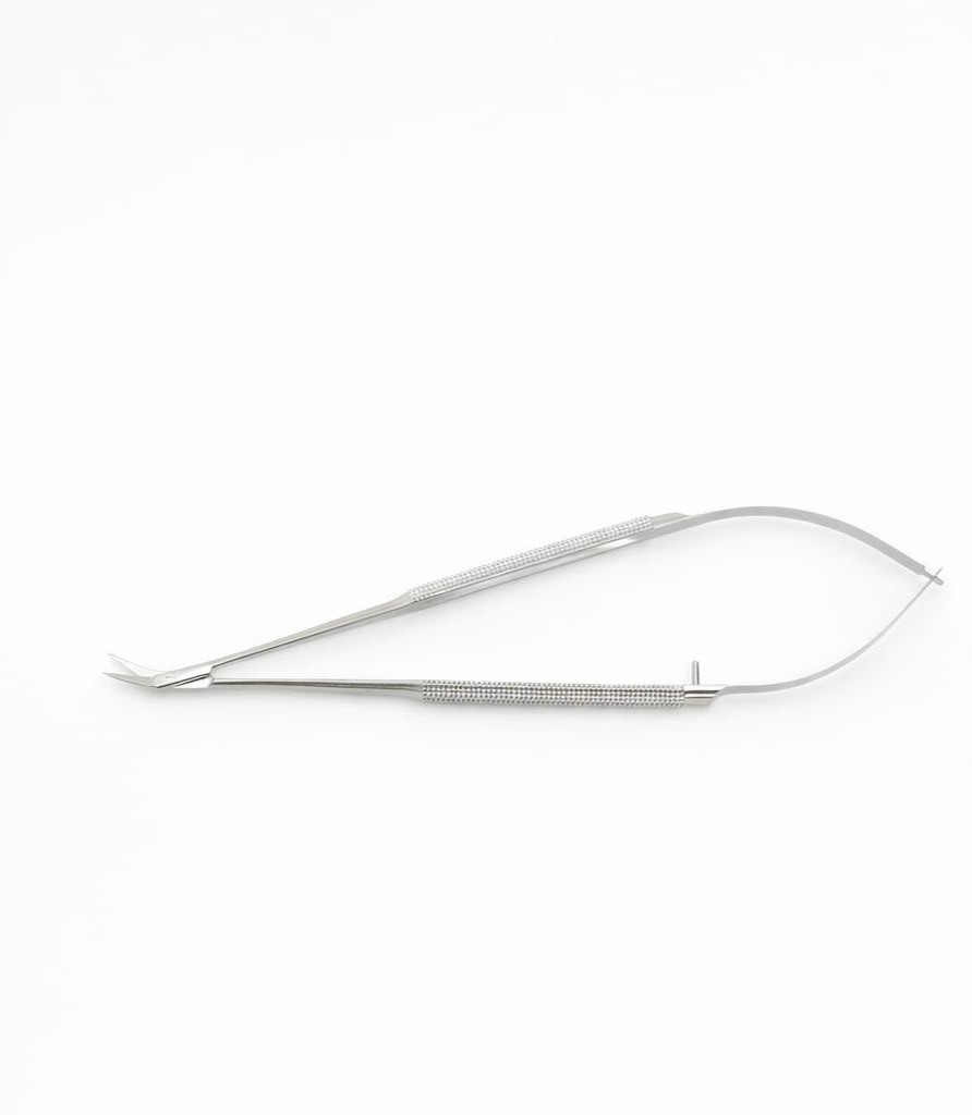 Konig MDS4431325 Jacobson Micro Scissors, Spring Round Handle, 25 Degrees Angled