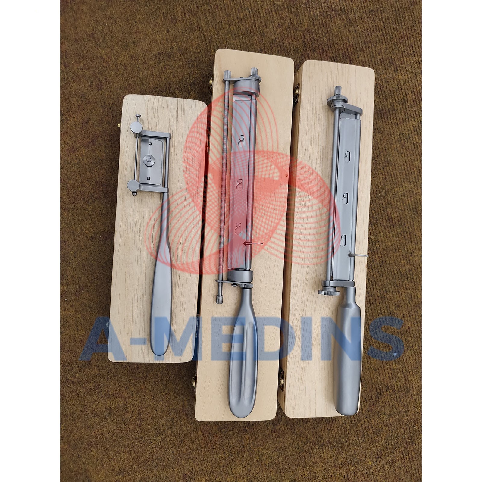 WATSON SKIN GRAFT KNIFE (Humby Dermatome) Skin Graft Knife 3IN1 with wooden Box