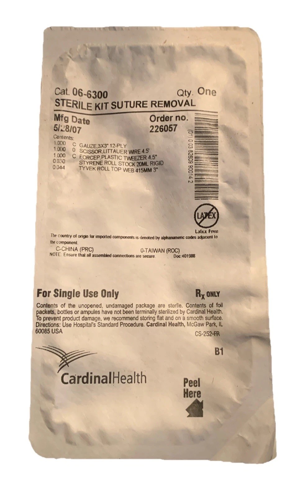 Cardinal Health Suture Removal Kit