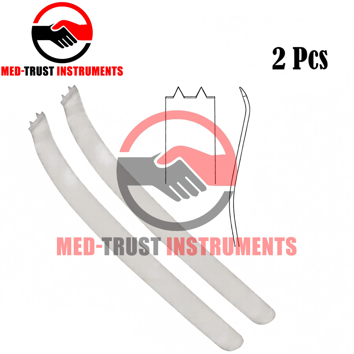 Kolbel Glenoid 2 prongs Retractors Orthopedic Surgical Instruments 2pcs