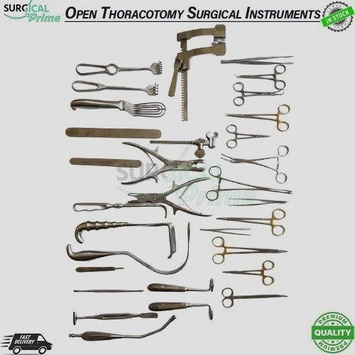 Open Thoracotomy Surgical Instruments Set of 35 pcs