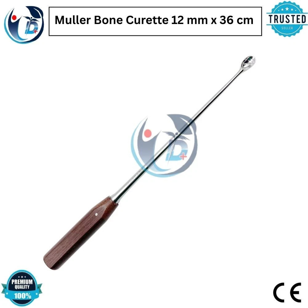 Muller Bone Curette – 12 mm x 36 cm, OR-Grade German Steel Surgical Instrument