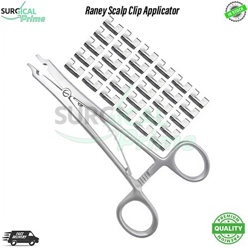 Raney Scalp Clip Applicator Plus 30 Pcs Clip Surgical Instruments Set Premium