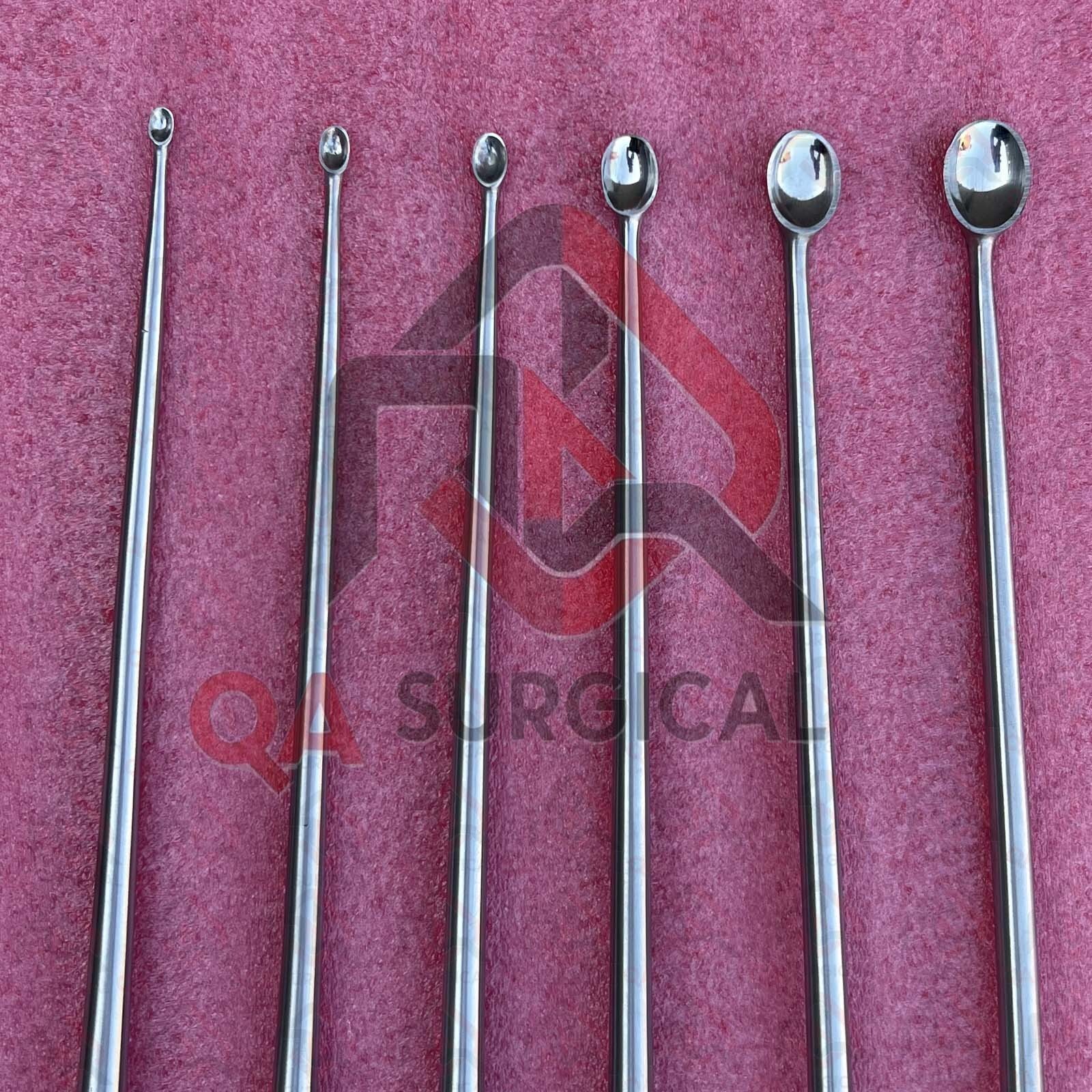 Volkmann Bone Curette Set of 6 Pcs 26 cm Orthopedic, Spine, Surgical Instruments