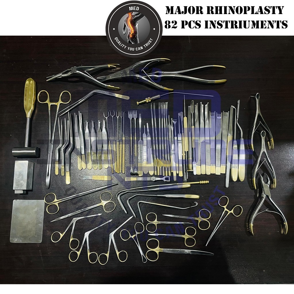 Major Rhinoplasty Surgical instruments set of 82 Pcs Nose & Plastic Surgery +Box