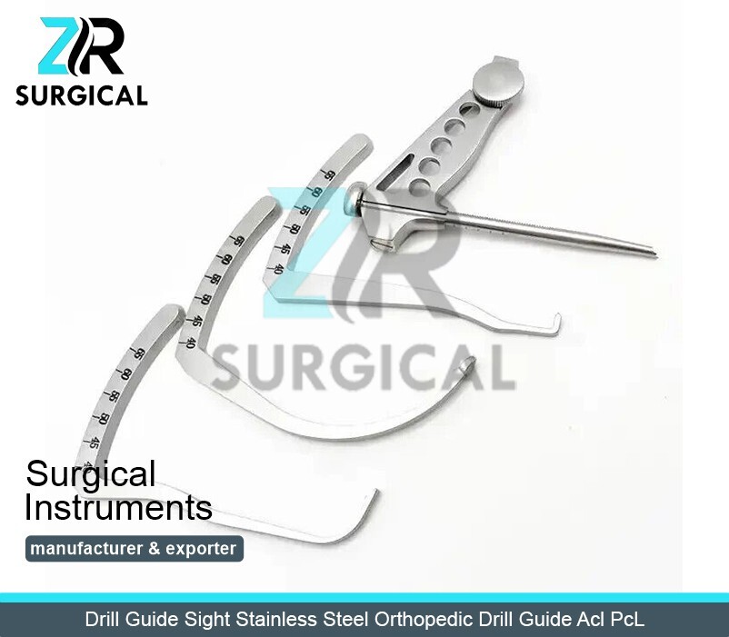 ACL PCL Reconstruction Drill Guide Target Device Band Knee Surgical 5Pcs New Set
