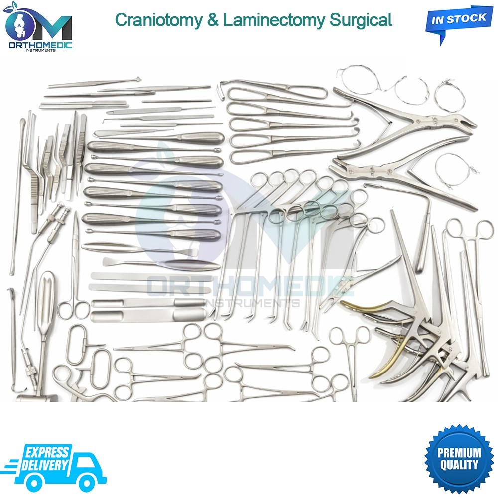 Basic Craniotomy & Laminectomy Surgical Orthopedic Spinal Instruments 78 pcs set