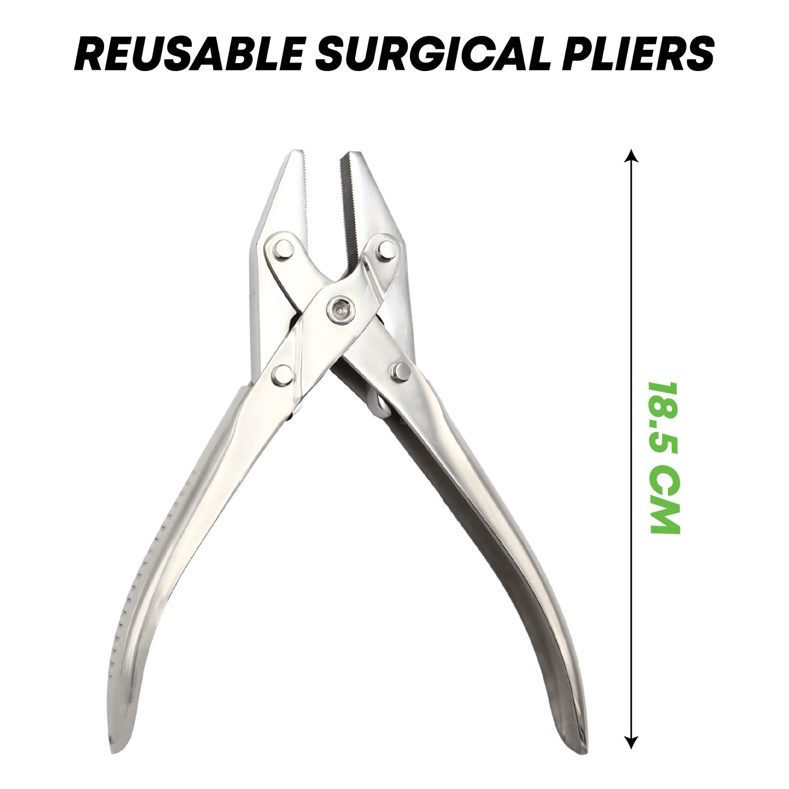 Flat Nose Plier 18.5 cm Parallel Grip Stainless Steel Surgical Instruments