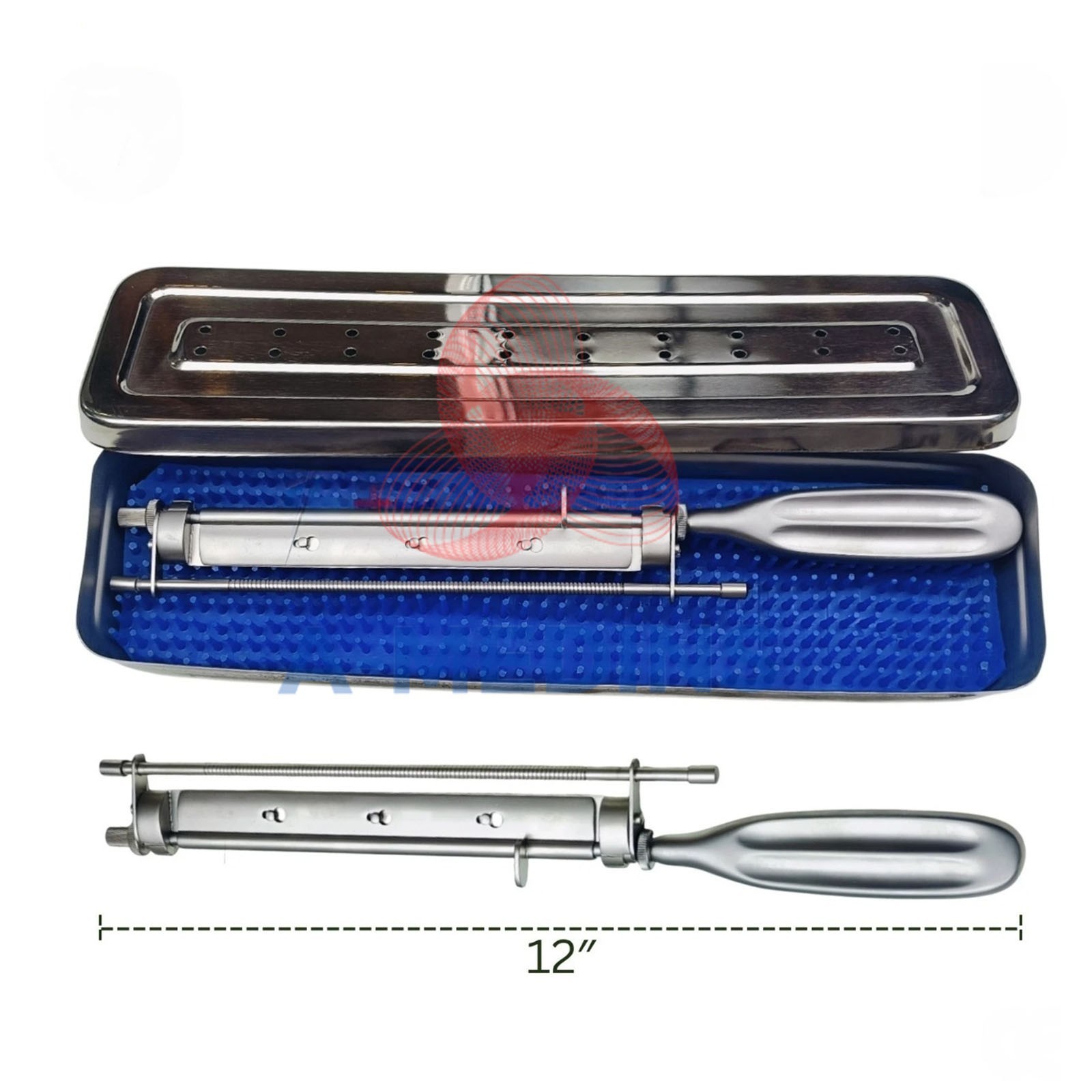 Watson Skin Graft Knife Handle Dermatone Instrument + Free 5 Blades – Steel Case