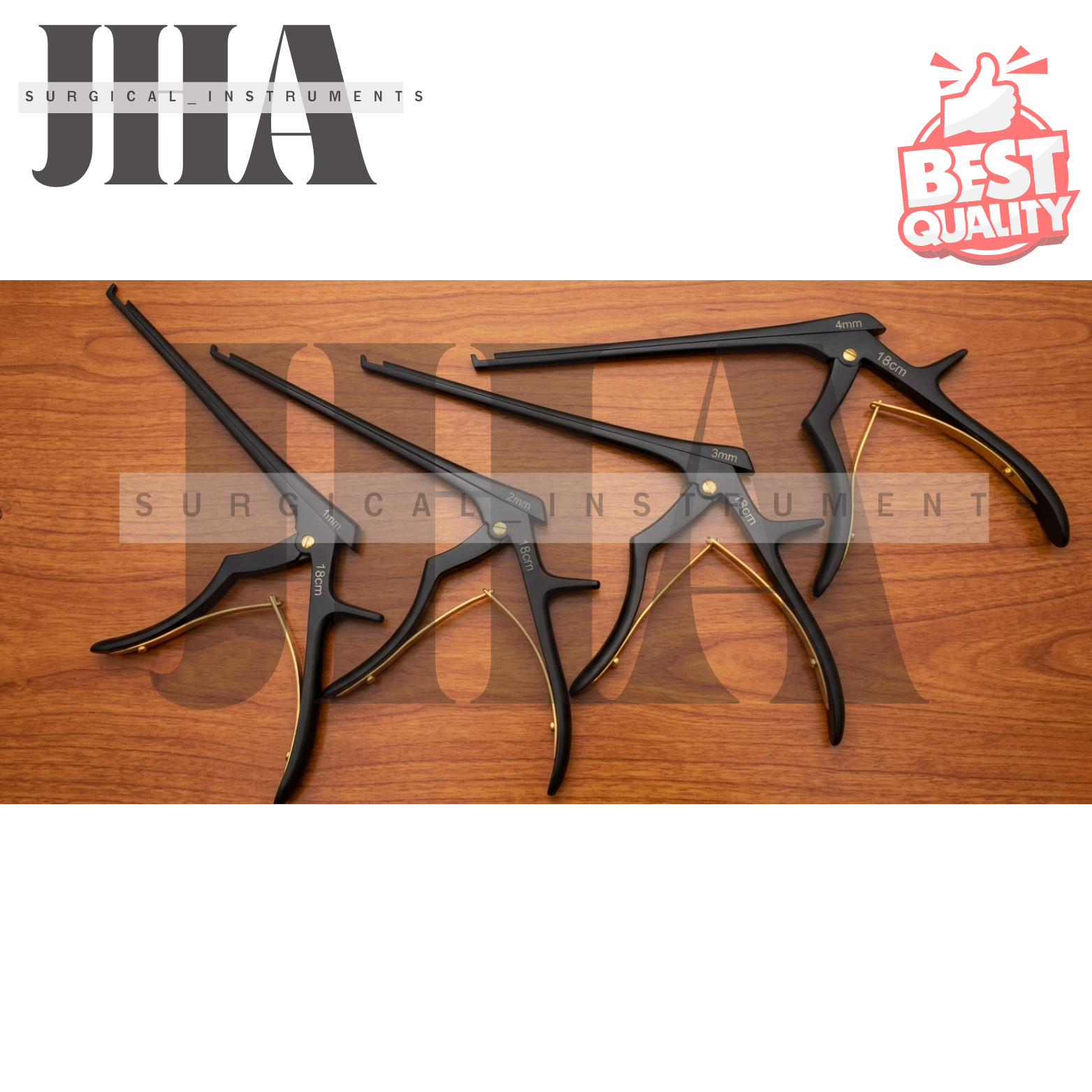 Aesculap Kerrison Rongeur 1mm, 2mm, 3mm, 4mm Set Orthopedic Instruments