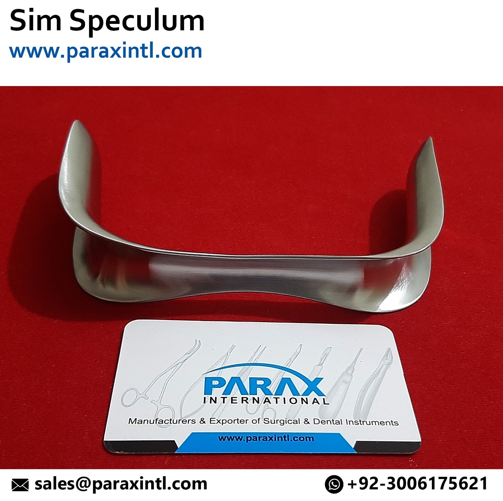 PARAX Sims Vaginal Speculum – (Medium) Gynecology Surgical OB/GYN Instruments