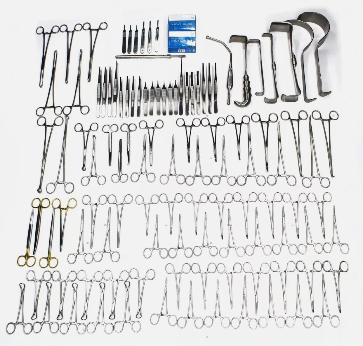 108-Pcs Set Laparotomy Instruments MedicalSurgical Abdominal Surgery Kit