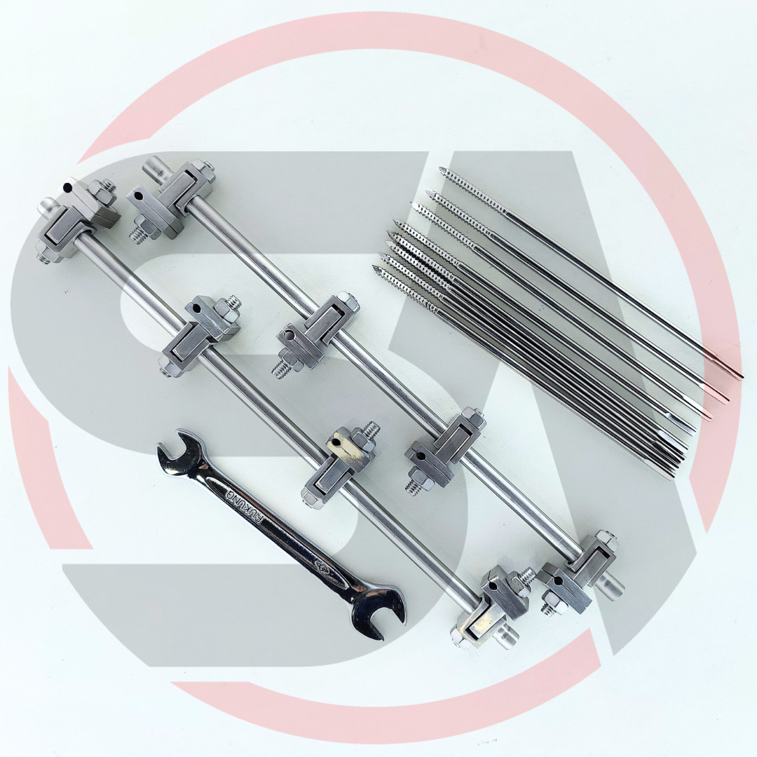 External Fixator 3.5mm A.O Mini Clamps & Pins Veterinary Surgical Instrument Set
