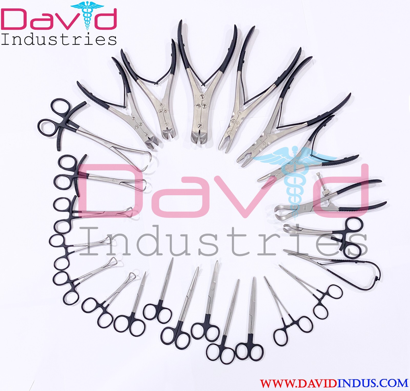 Set of 23 Pcs Orthopedic Bone Reduction Holding Forceps Clamps Surgical