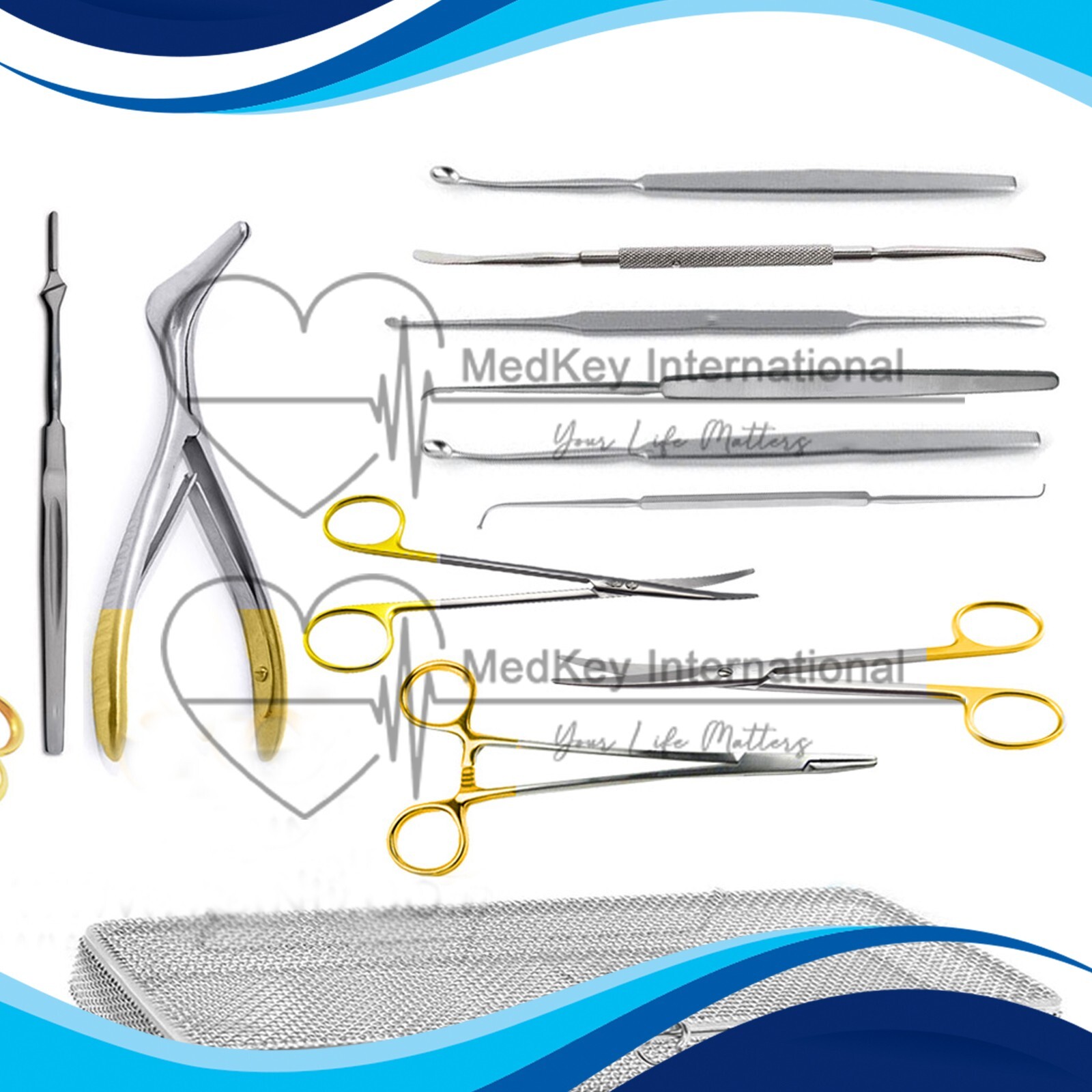 ENT Fess Instruments Set Sinus Surgery Endoscopic Complete 30 Pcs Instrument Set